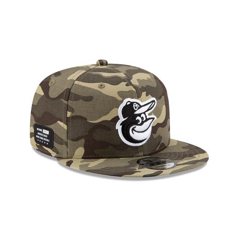 MLB Baltimore Orioles Armed Forces Weekend 9Fifty Snapback (KRP4349) - Green New Era Caps